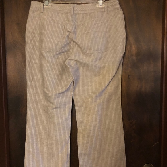 Lands' End Striped Linen Pants - Picture 2 of 3